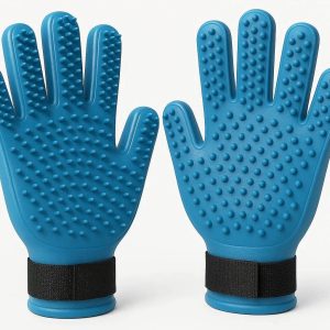 11 Double Sided Pet Grooming Gloves Pair Heavy Duty Silicone Hair Remover Mitts For Dog Cat Bath Massage