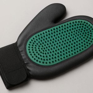 12 Thick Rubber Pet Grooming Glove Scratch Resistant Protection Mitt For Dog Cat Washing Hair Shedding Massager