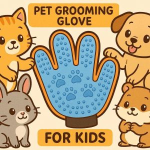 Cute Cartoon Animals Pet Grooming Glove Soft Silicone Hair Remover Mitt Decorative Deshedding Brush For Kids