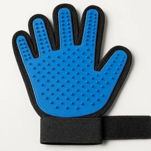 Velco Strap Pet Grooming Glove Adjustable Wrist Band Silicone Hair Remover Mitt Universal Fit For All Hands