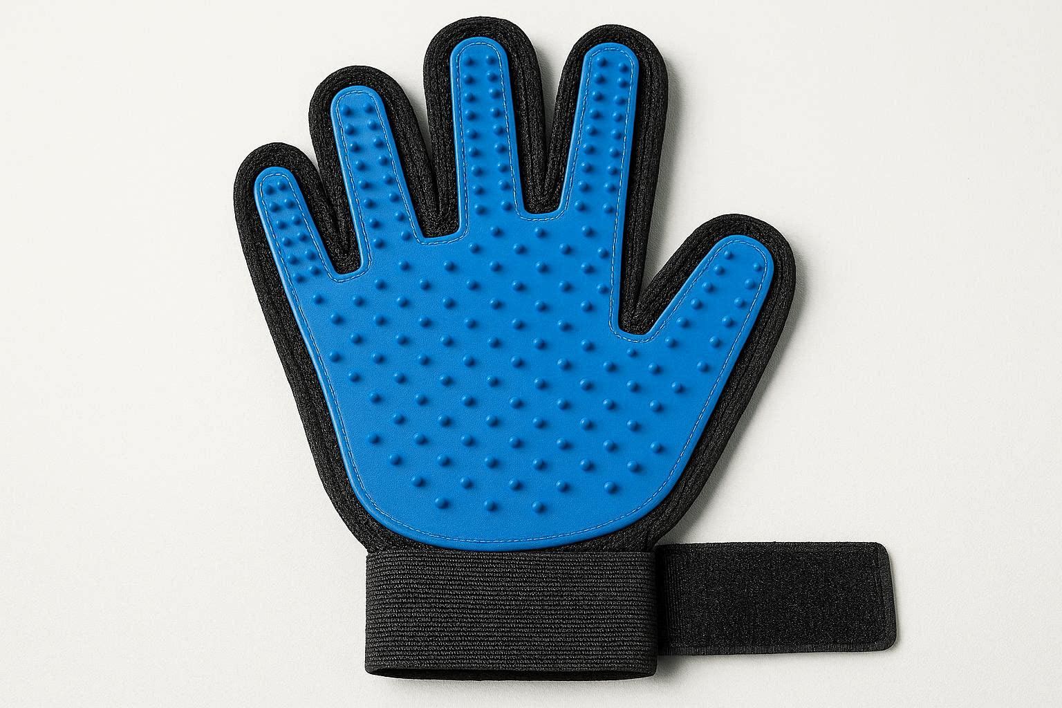Velco Strap Pet Grooming Glove Adjustable Wrist Band Silicone Hair Remover Mitt Universal Fit For All Hands