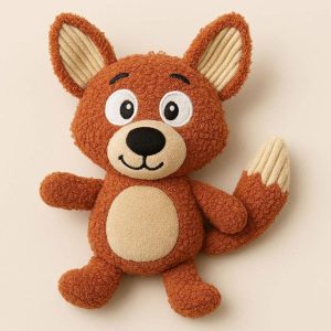 Plush Squeaky Dog Toy Soft Fabric Crinkle Chew Toys Interactive Pet Sound Pouch For Boredom Relief Cartoon Animal