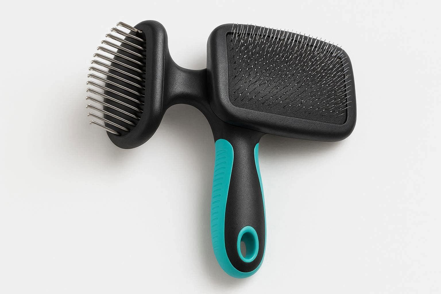 Dual Sided Pet Grooming Brush Slicker Pins Bristles Tool For Dematting Deshedding Short Long Hair Dogs Cats