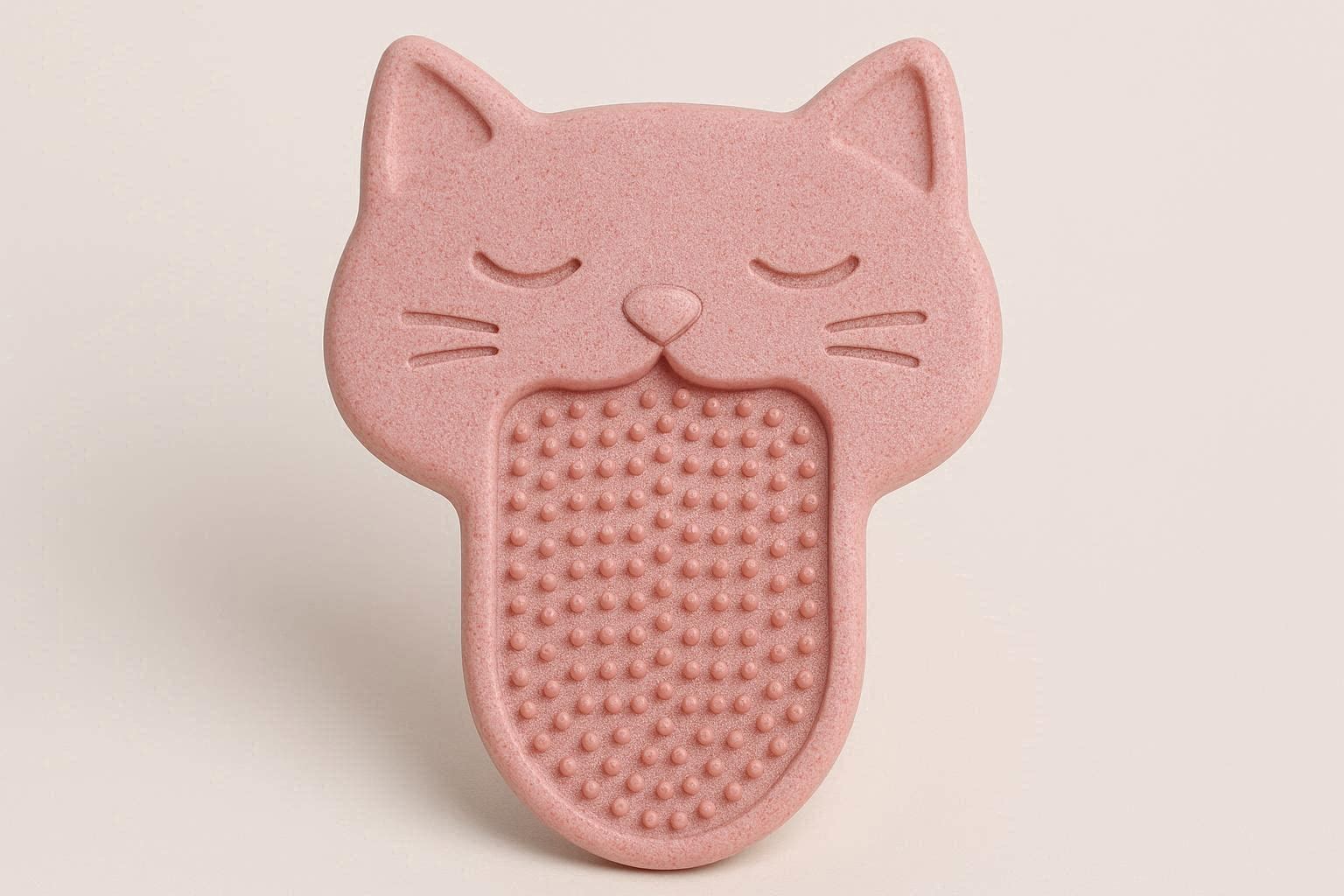 Cute Cat Tongue Massage Brush Textured Plastic Pet Grooming Tool For Licking Fur Comb Hair Detangling Cleaner