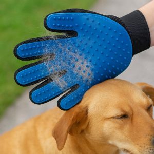 Pet Grooming Glove Silicone Hair Remover Mitt Gentle Massage Brush For Dogs Cats Horses Short Long Fur